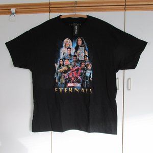 Eternals Movie-Poster Hot Topic Men’s Black Marvel Superhero T-Shirt Size XXL